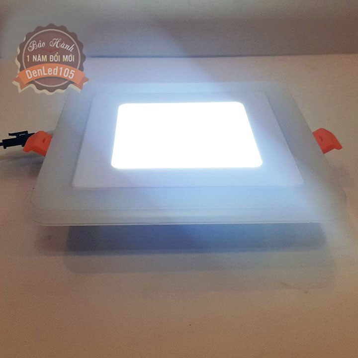 ĐÈN LED ÂM TRẦN VUÔNG VIỀN MÀU XANH, HỒNG, VÀNG 6W 9W 18W 24W.