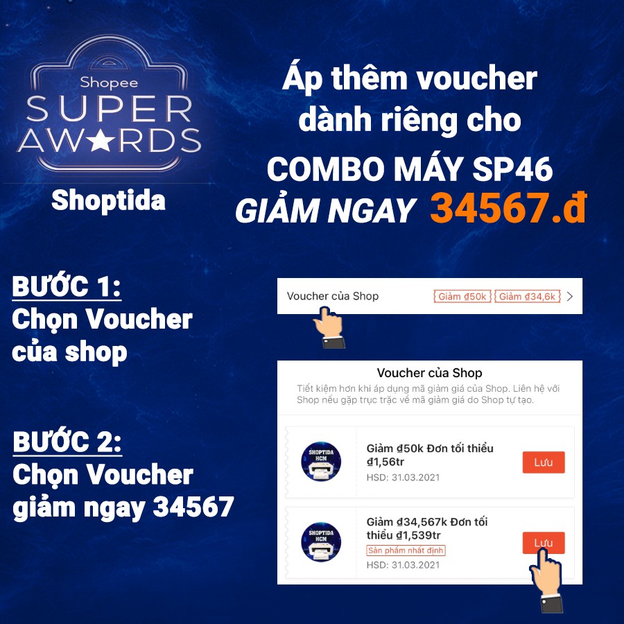 Máy in đơn hàng Shoptida SP46 kèm 600 giấy in nhiệt 7*10cm và khay, combo máy in nhiệt giấy tự dán bảo hành 12 tháng | BigBuy360 - bigbuy360.vn