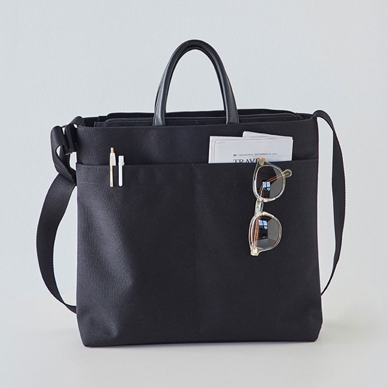 Túi Đeo Chéo Bằng Vải Canvas Bề Mặt Mềm Cỡ Lớn Phong Cách Nhật Bản