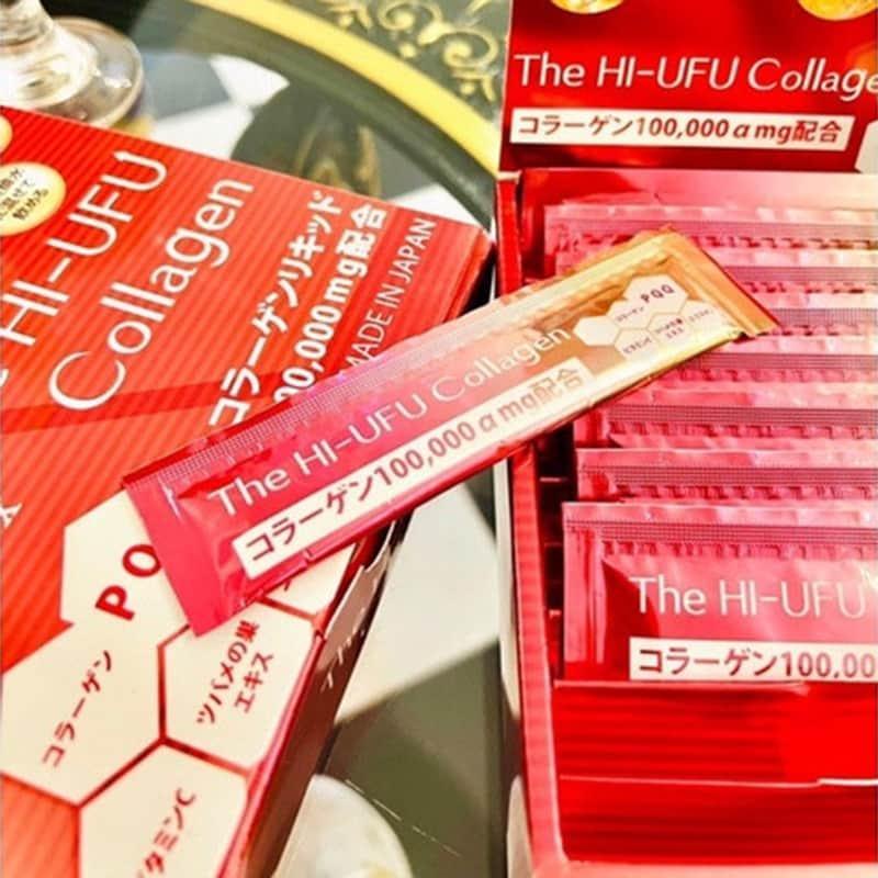 Nước Uống The HI-UFU Collagen 100000mg Nhật Bản Nước Uống Bổ Sung Collagen Làm Đẹp Da Hộp 10 Gói