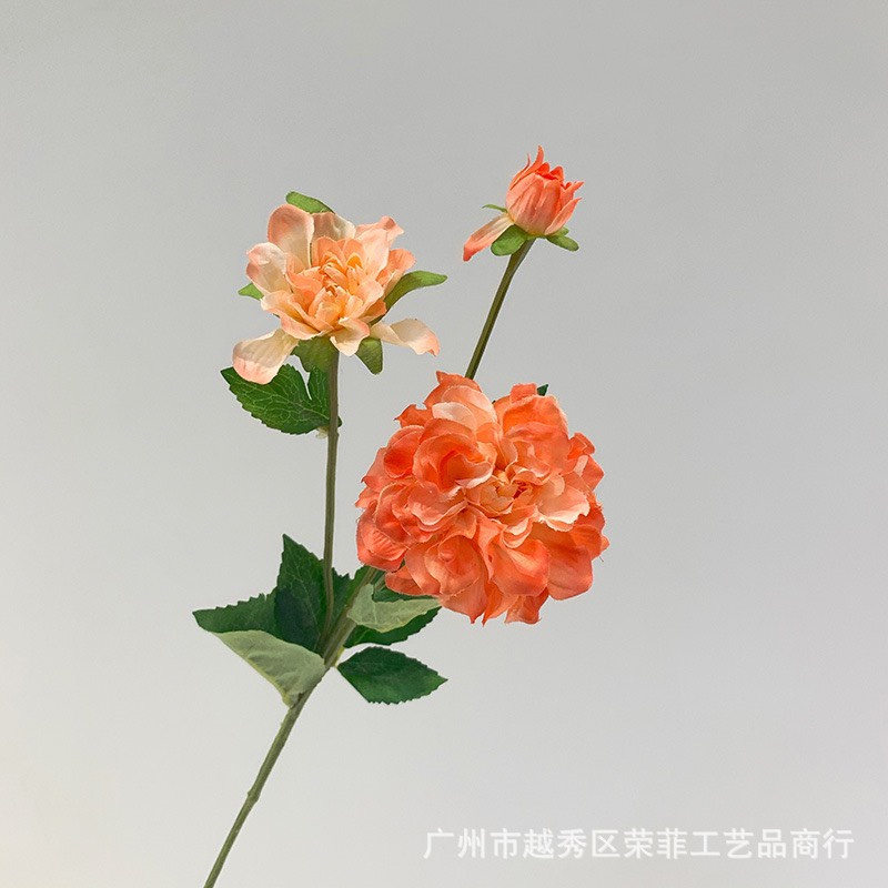 Cành hoa mẫu đơn trà trang trí nhà cửa, tiệc cưới chất liệu lụa mềm siêu giống thật