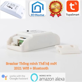 Công tắc thông minh Breaker Thế hệ mới 2021 Wifi + bluetooth, Dùng app Tuya/ Smartlife