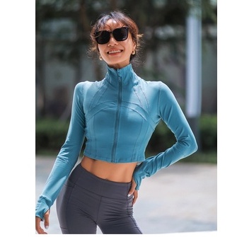 Áo khoác thể thao Lululemon Define Cropped Jacket Chống tia UV - Áo khoác thể thao Lulu không logo