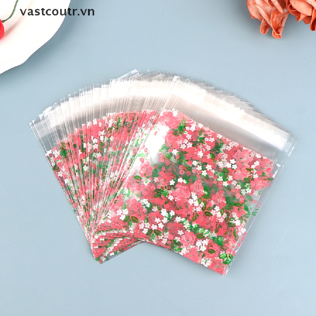 Set 100 Túi Nhựa Trong Suốt Tự Dính Dùng Để Đựng Quà Tặng