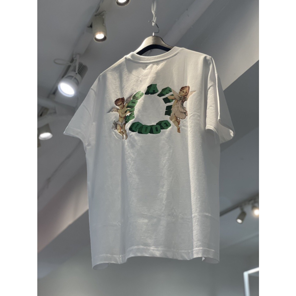 Áo thun AFGK peace angel logo unisex form rộng TLS oversize chất liệu cotton thời trang nam nữ