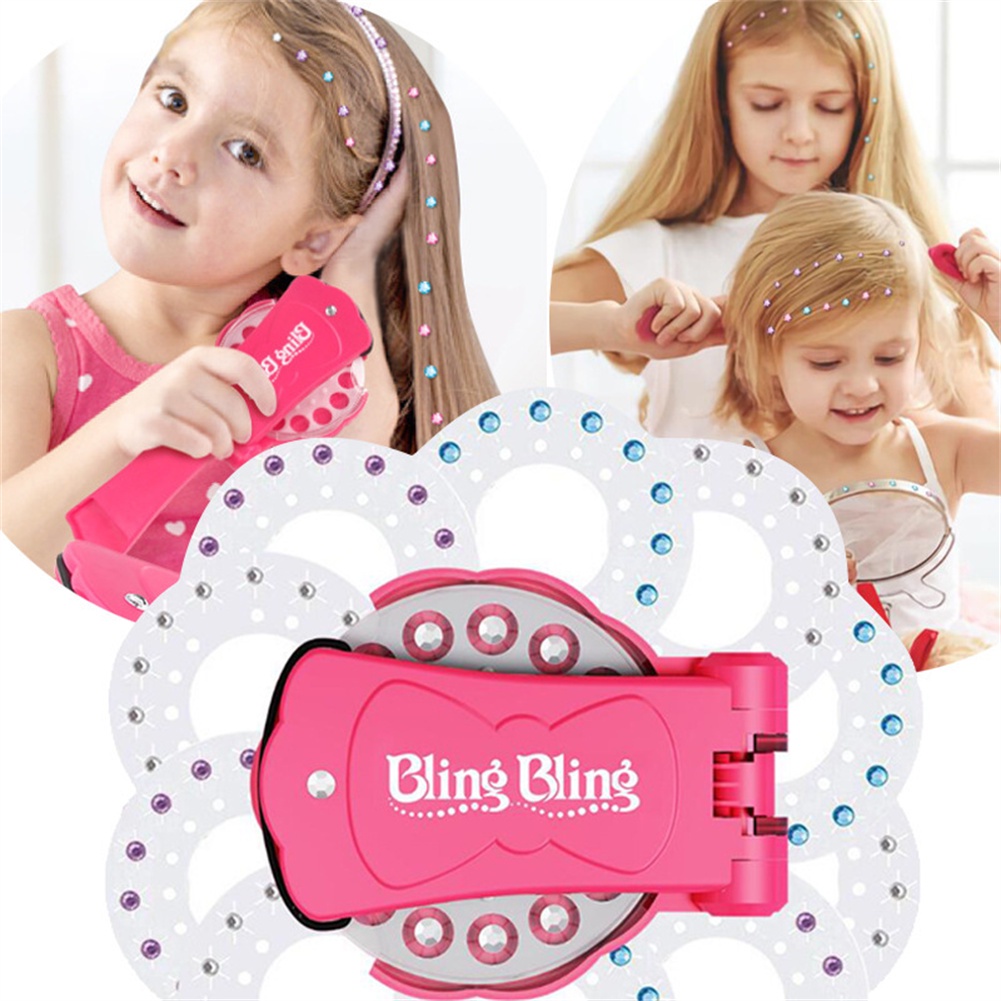 Jtke Đồ Chơi Kim Cương Lấp Lánh Để Dập Ghim Trang Trí Tóc 180 Miếng Dán Đá Quý Cho Bé Gái.