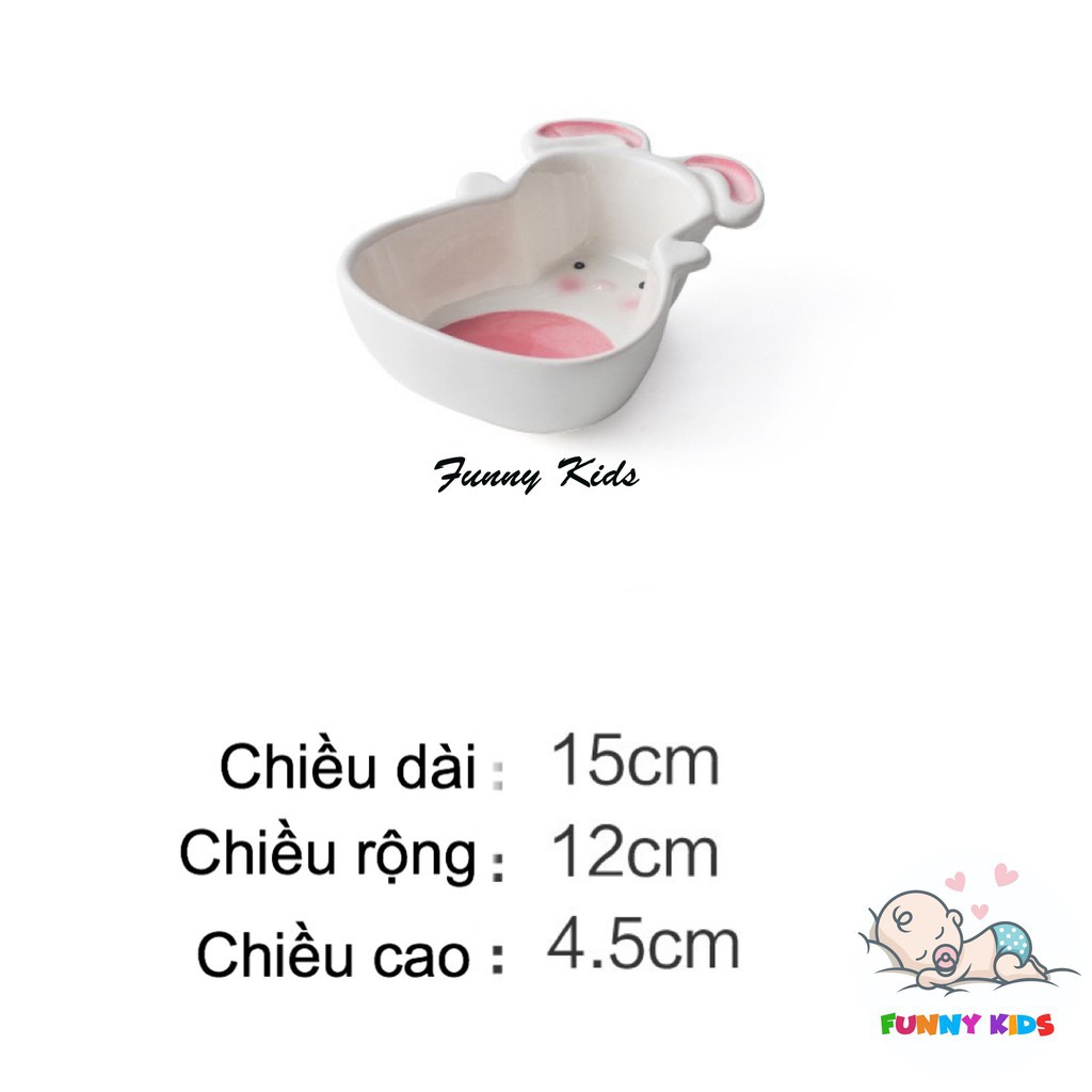 Bát ăn dặm, chén tập ăn, bát hình thỏ và cà rốt cho bé - Funny Kids Shop