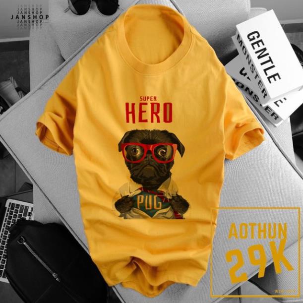 ALBUM 716 - ÁO THUN UNISEX PUG HERO NHIỀU MÀU