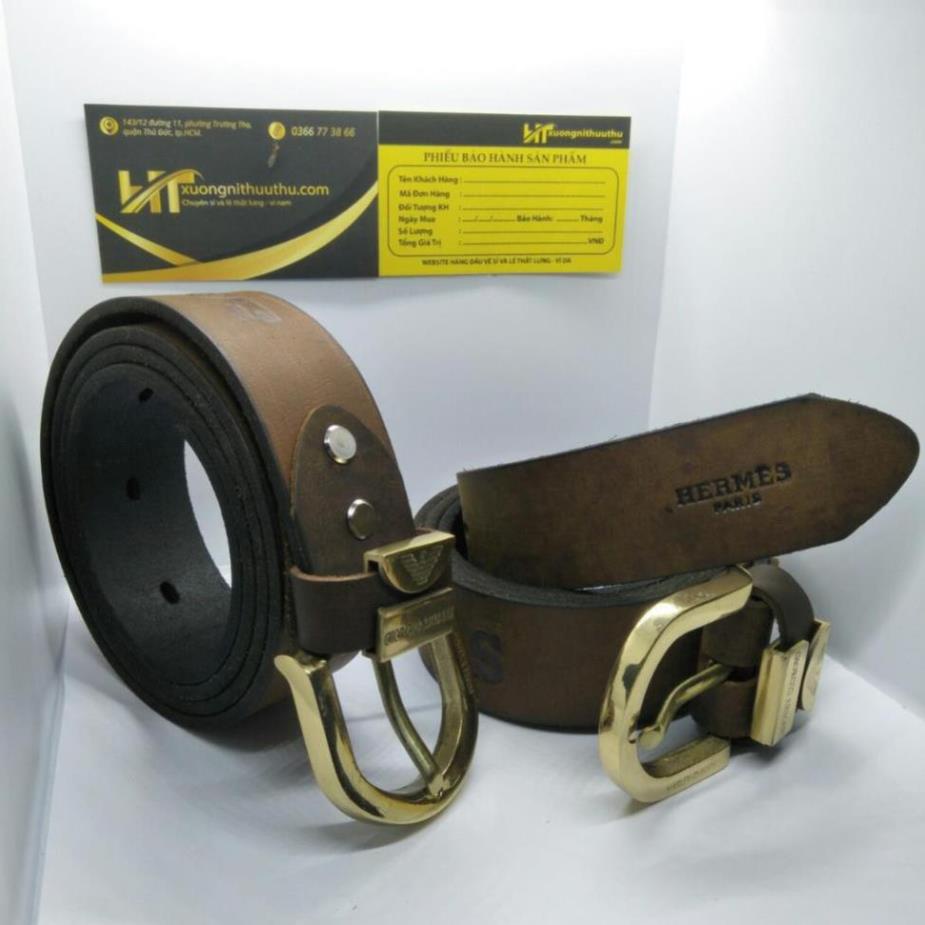 ✅Da Thật Khóa Đồng Nguyên Khối✅ Thắt Lưng Da Bò SÁP Nguyên Tấm 100% Khóa Đồng Đúc Nguyên Khối Dây Nịt Nam Hàng Chất - DA