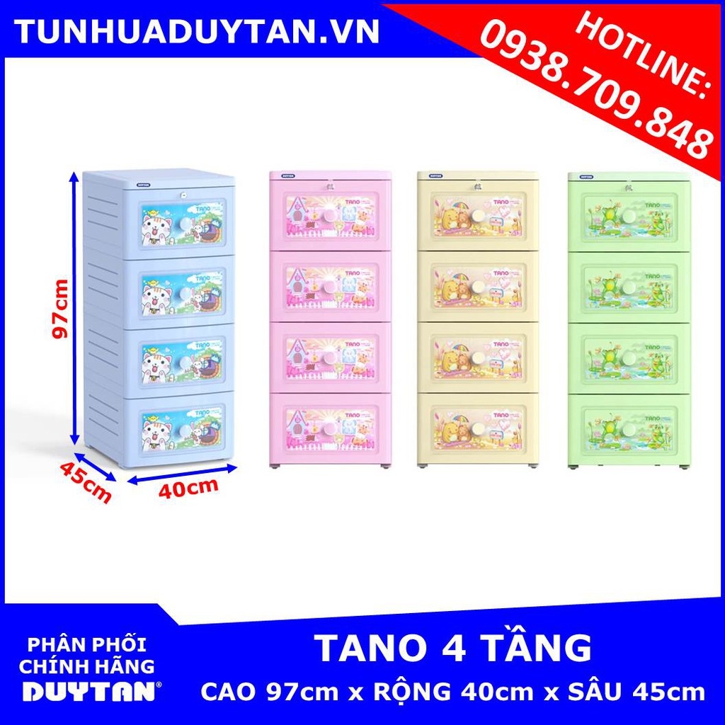 Tủ nhựa Duy Tân TANO 4 tầng ( Họa tiết ngẫu nhiên )