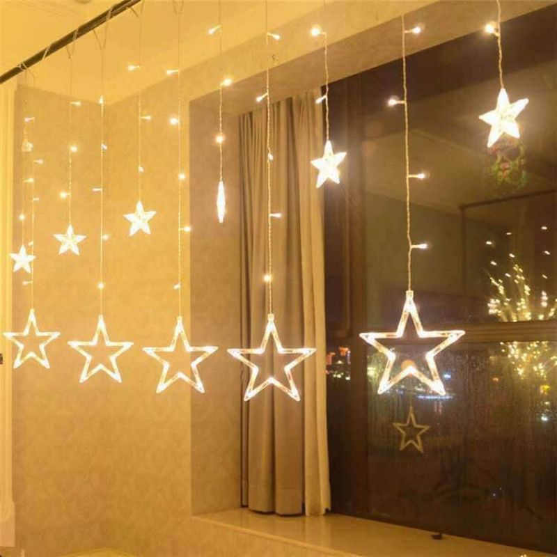 Dây đèn led trang trí rèm sao thả