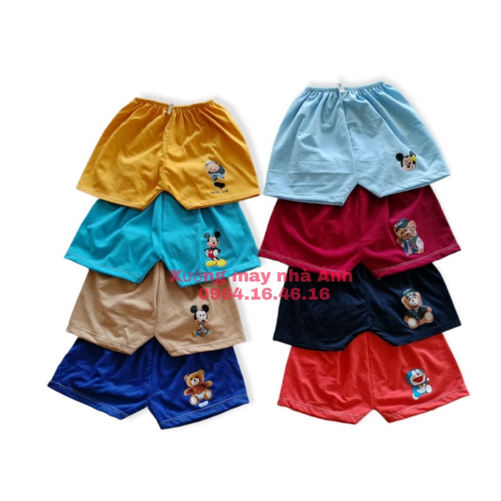 Combo 10 quần đùi hoạt hình cho bé trai ,bé gái