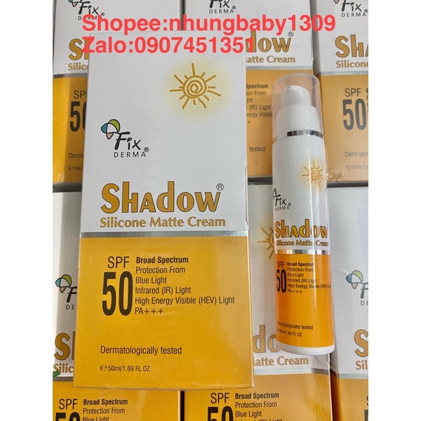 Kem chống nắng Shadow Silicone Matte Cream SPF 50