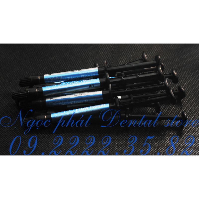 2 tuýp composite lỏng giá rẻ phủ cùi dùng trong nha khoa Denu,....