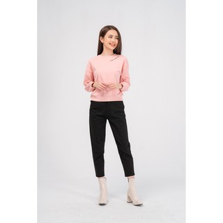 Áo nỉ nữ thêu cổ