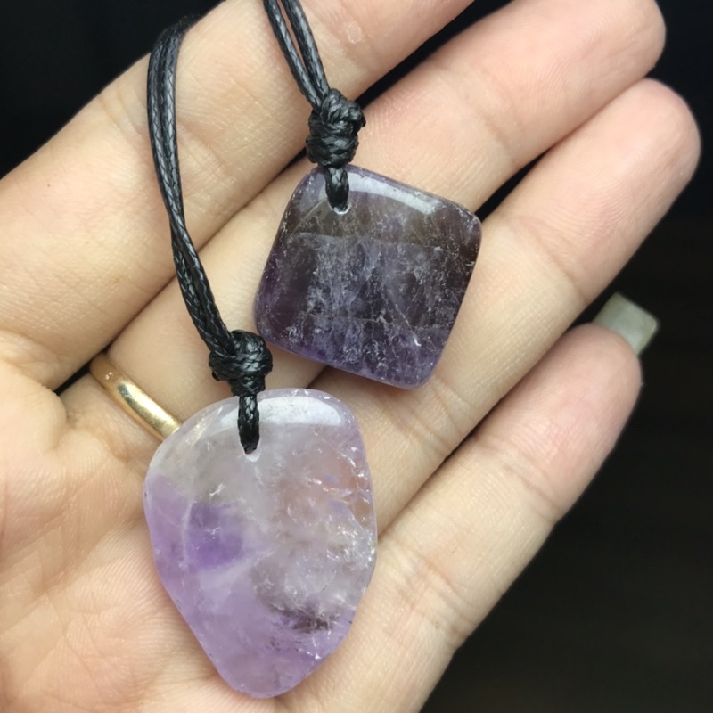 [Amethyst]Vòng cổ, dây chuyền đá t.nhiên, đá thanh tẩy