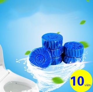 VIÊN TẨY BỒN CẦU GÓI 10 VIÊN SẠCH BÓNG, THƠM MÁT
