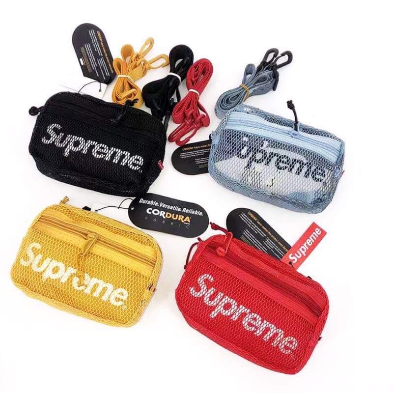 Túi Đeo Chéo Mini Supreme Phối Lưới Unisex