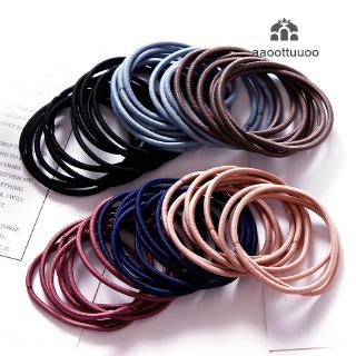 Set 100 dây thun cột tóc co giãn dành cho nữ