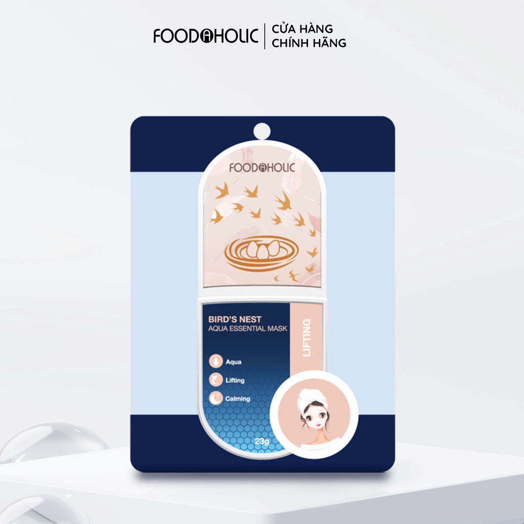 Mặt nạ dưỡng chất tổ yến dưỡng da toàn diện Foodaholic BIRD'S NEST Aqua Essential Mask 23g