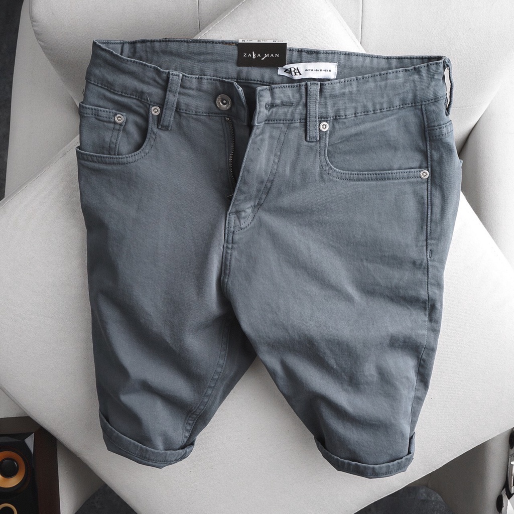 Quần short ZR nam, quần đùi nam trơn nhiều màu full size chất bò co dãn tốt giá rẻ