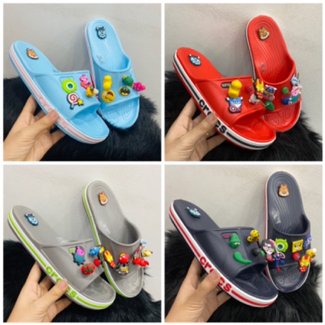 Dép lê cross quai ngang tặng 12 stick+ hộp