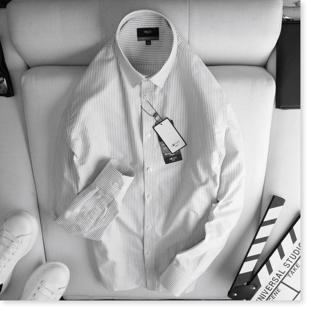 Áo Sơ Mi Nam Trắng Đen Phong Cách Hàn Quốc Lịch Lãm  [VIDEO + ẢNH THẬT] HP