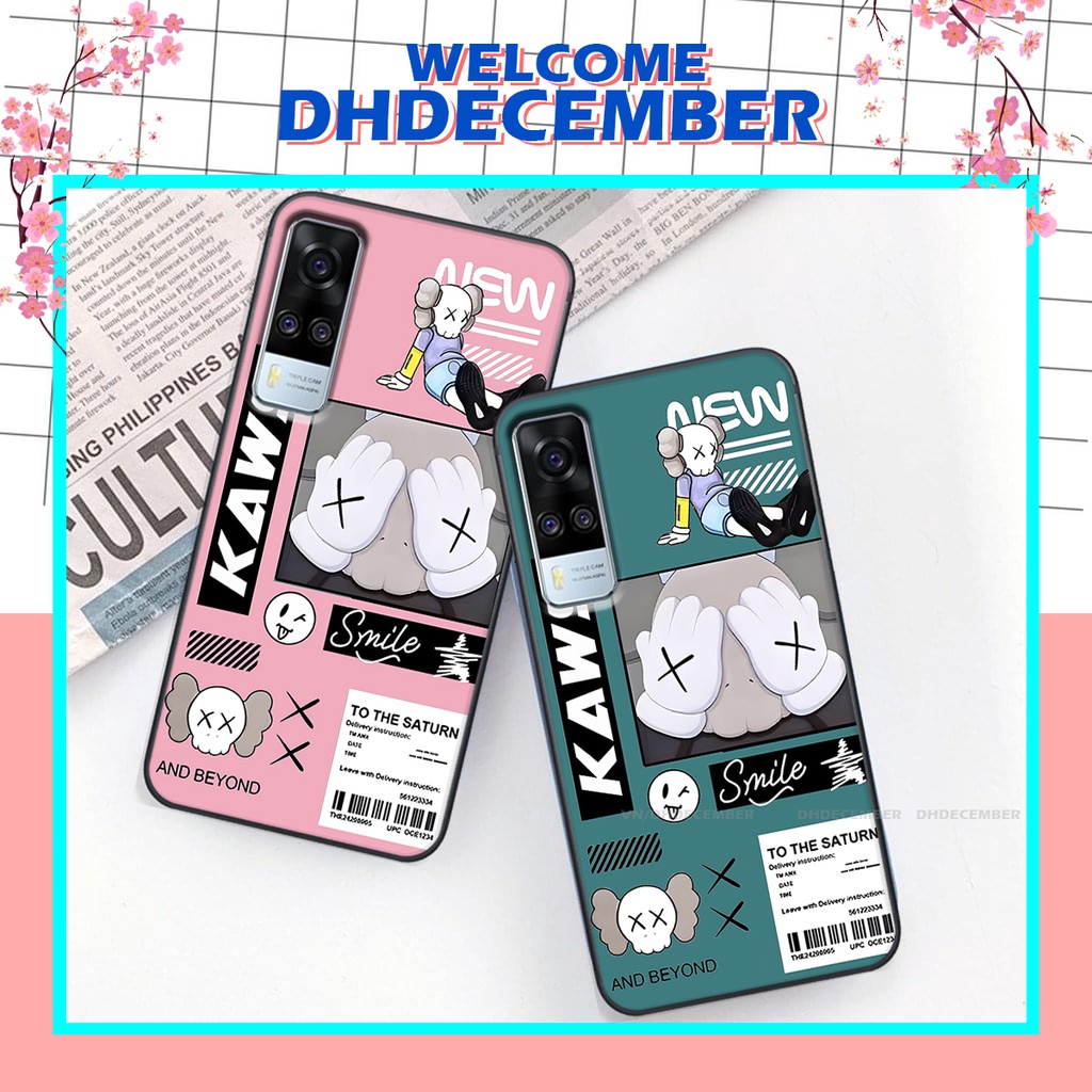 Ốp lưng Vivo Y51 2020 / Y53S in hình gấu K@ws, gấu nâu, dor@emon RẺ- ĐẸP- BỀN