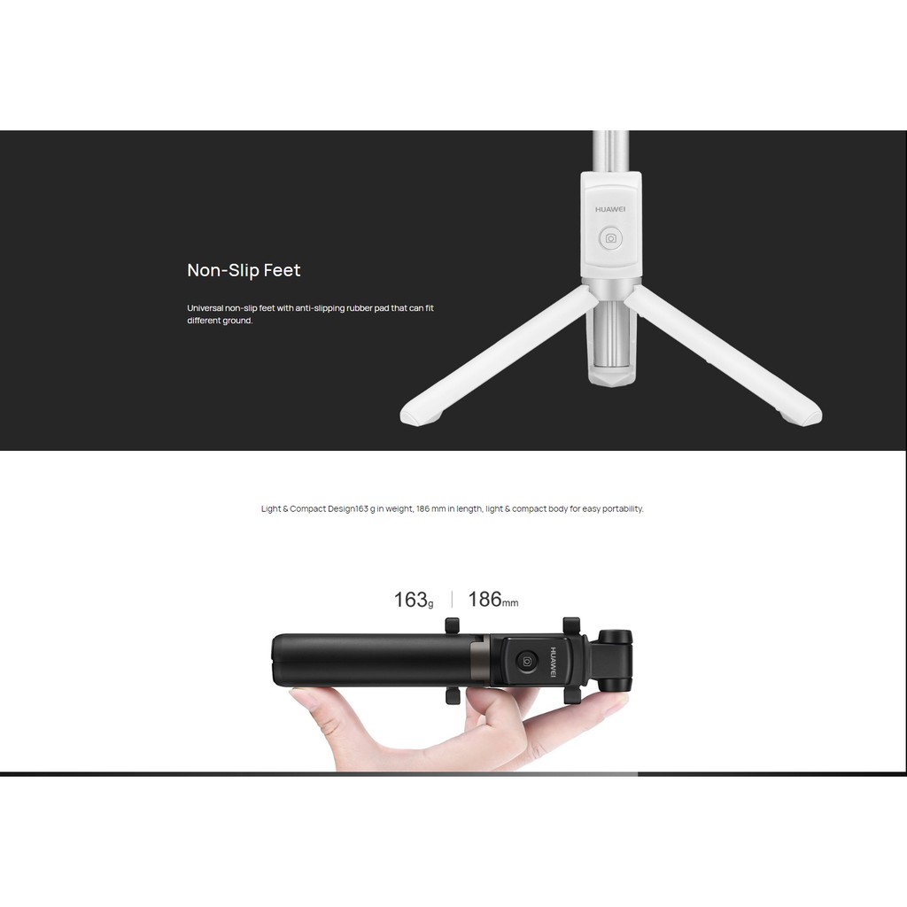 Gậy tự chụp hình Huawei 100% Af15 Bluetooth không dây thích hợp cho điện thoại Ios/ Huawei/ Xiaomi