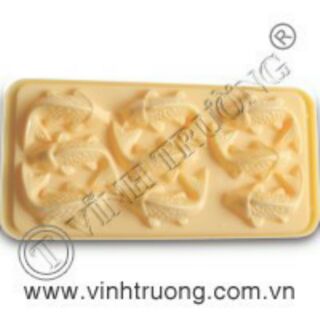 MS21077 Khuôn nhựa làm đá, rau câu, thạch hình cá chép 9 con