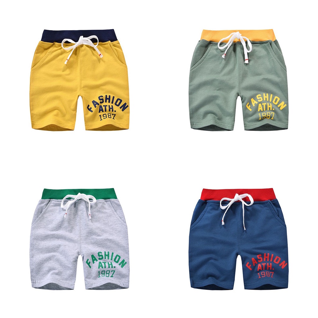 Quần short cho bé trai BETOP quần đùi bé trai phong cách thể thao chất cotton hàng xuất khẩu