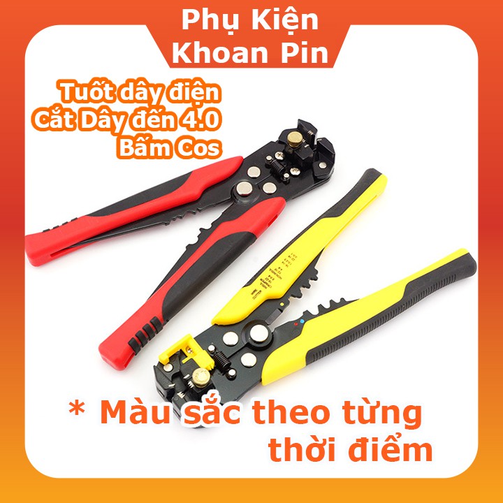 Kìm tuốt dây điện thông minh cắt dây bấm cos đa năng loại tốt (P022)