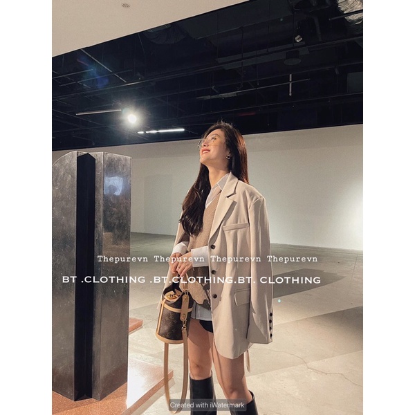 Áo vest blazer basic