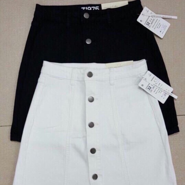 Chân váy Jean Zara hàng xuất xịn 2 màu đen- trắng new tag