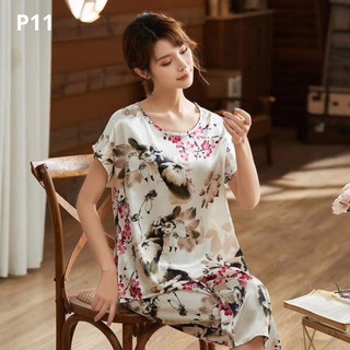 Đồ Bộ Lụa Satin Họa Tiết Cao Cấp đủ size