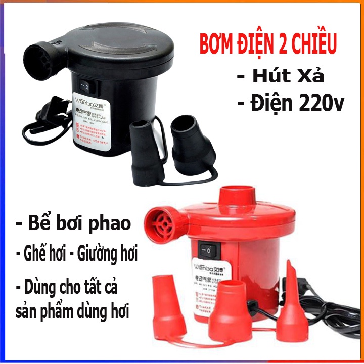 Bơm điện 2 chiều mini, Bơm hút chân không chuyên dụng, bơm phao bơi, ghế hơi, nệm hơi, nhà hơi