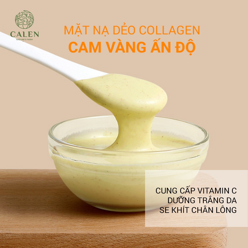 Mặt Nạ Dẻo Dạng Bột Cam vàng Cao Cấp hiết xuất từ Cam vàng Ấn Độ, Dưỡng trắng sáng da, chống lão hóa