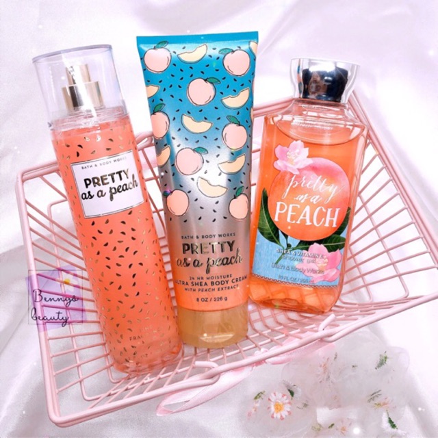 [BILL MỸ] PRETTY AS A PEACH - BỘ XỊT THƠM DƯỠNG THỂ BATH AND BODY WORKS