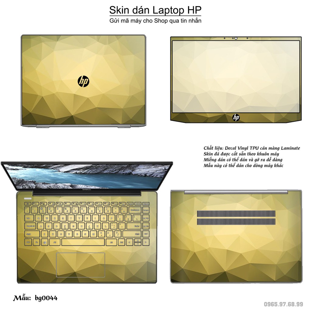 Skin dán Laptop HP in hình Vân kim cương _nhiều mẫu 2 (inbox mã máy cho Shop)