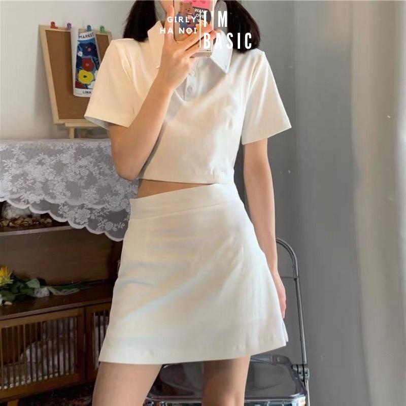 Chân Váy Chữ A Nữ I'm Basic Girly Chất Liệu Cotton Có Lót Trong Co giãn Thoáng Mát Trẻ Trung Năng Động