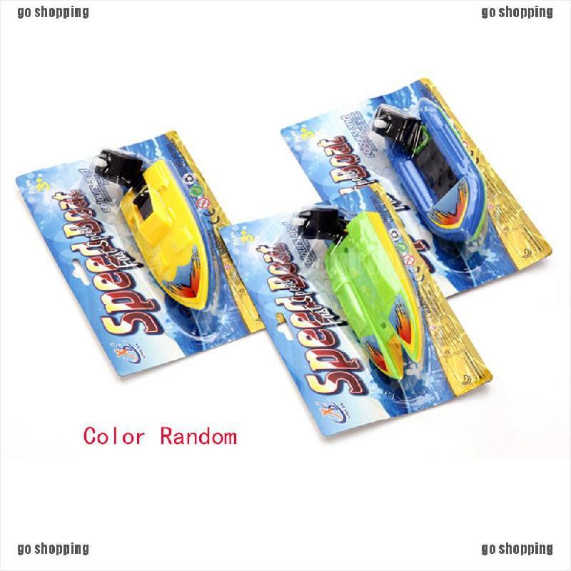 {go shopping}1 PC 1 PC Summer Outdoor Pool Ship Toy Wind Up Swimming Motorboat Boat Toy  For Kid