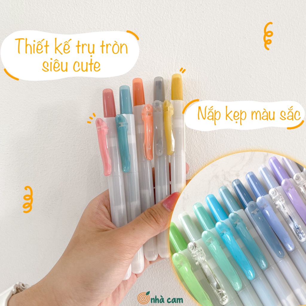Bút Nhớ Dòng Highlight Bấm DS Nhà Cam