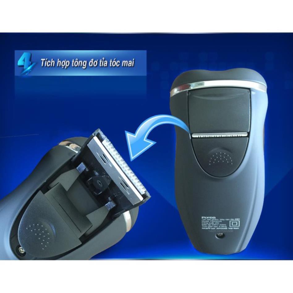 [TB02] Máy cạo râu Flyco 3 lưỡi dao có chức năng chấn tỉa tóc FS330VN