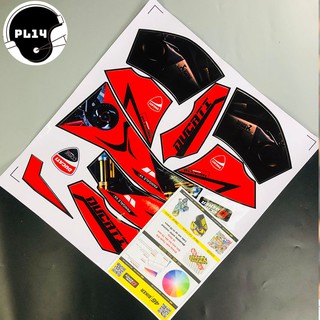 Decal Dán Mũ Bảo Hiểm Fullface Ducati - PC012