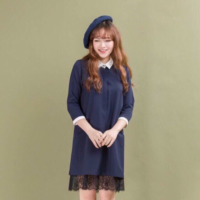 Đầm sơ mi ren siêu hot joan dress