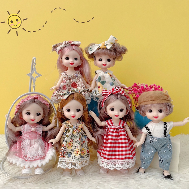 Set búp bê barbie BJD 17cm đáng yêu dùng làm quà tặng sinh nhật cho bé gái