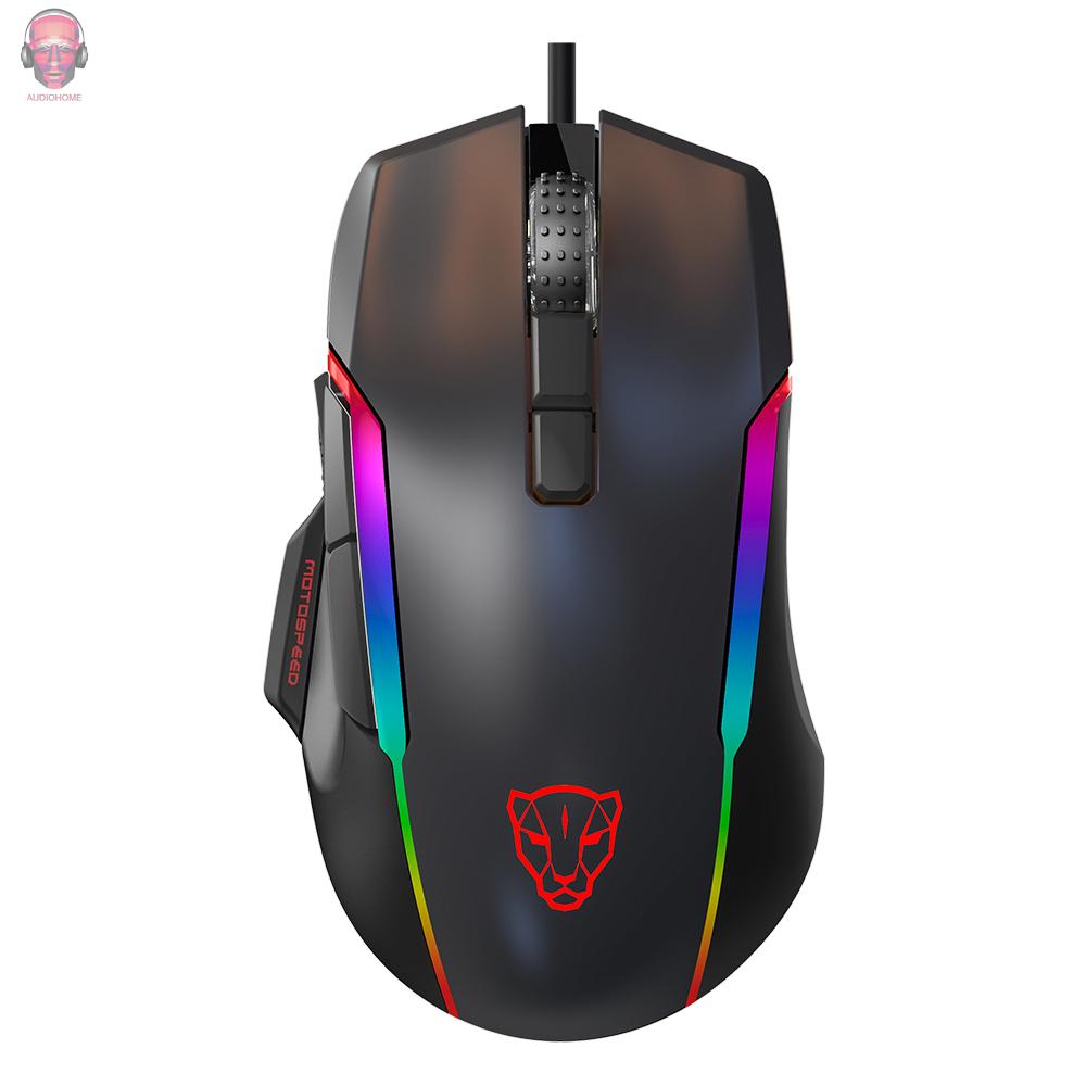 AUD  MOTOSPEED V90 Mouse USB Wired Gaming Mouse RGB Gaming Mouse Ergonomic Mice with 8 Adjustable DPI for Desktop Computer Laptop
