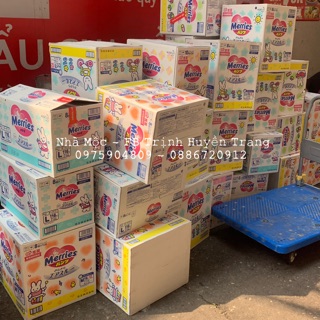 [Hà Nội](Cộng Miếng )Tã Dán/ Quần Merries Nội Địa Nhật (Chính Hãng, Date Mới) NB96 / S88 / M68 / L58/ M64/ L50/ XL44