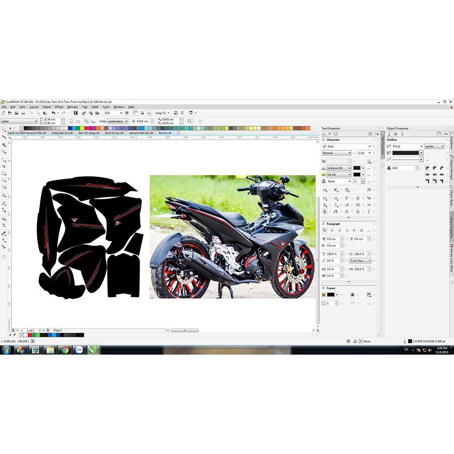 Tem trùm exciter 150 đen chỉ đỏ LTD, độ team xe ex dán đời 2015-2020