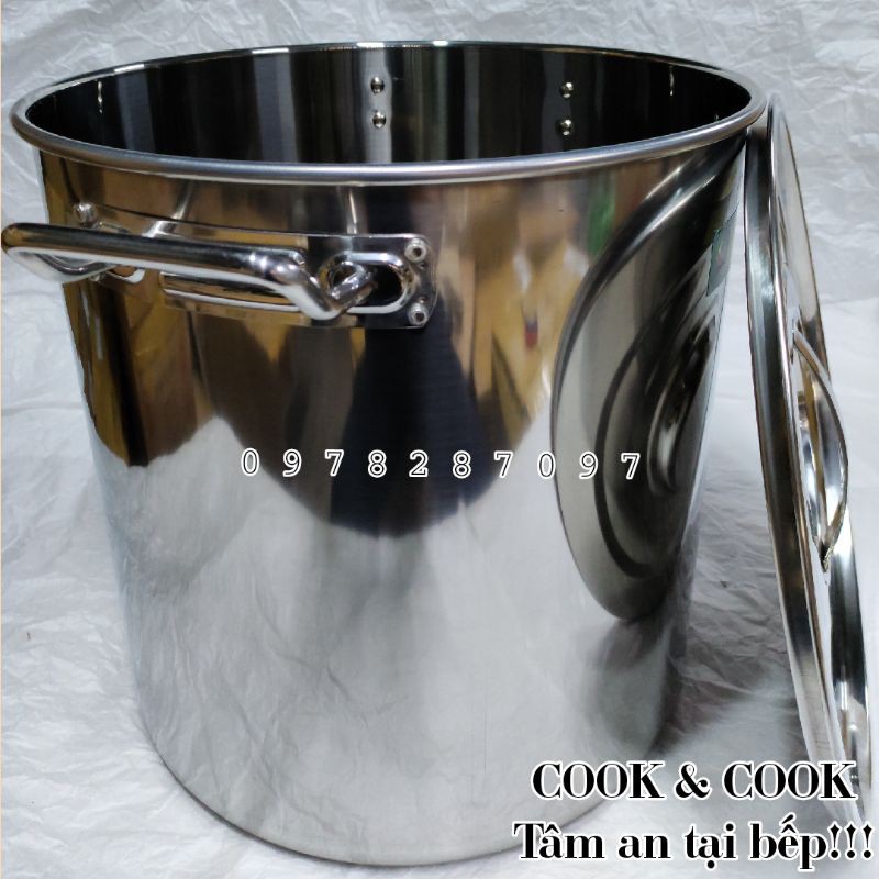 [Chính Hãng] Nồi súp inox 25, 30, 35, 40, 50, 75, 95 lít Vietcook nồi hầm xương, nồi luộc gà, nồi luộc bánh chưng, phở